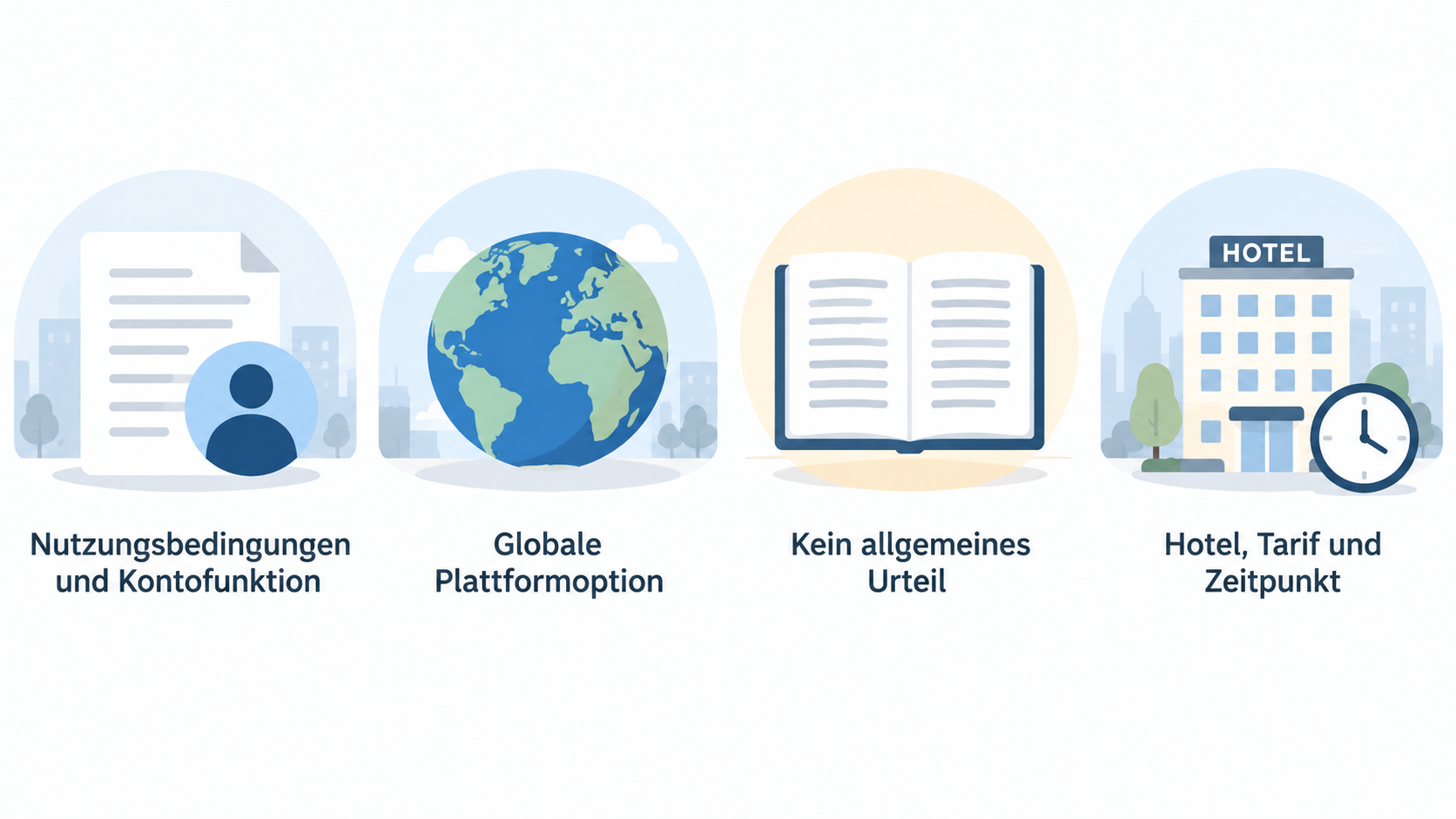 Show the five checks the section names for assessing a specific city-trip booking offer.