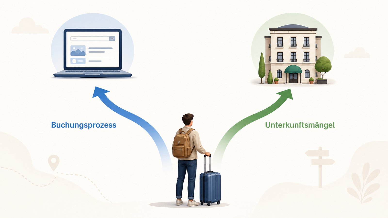 Redaktionelle Illustration zu Echte Städtehotel-Deals erkennen: Endpreis, Bedingungen, Bewertungen und Buchungsdruck prüfen