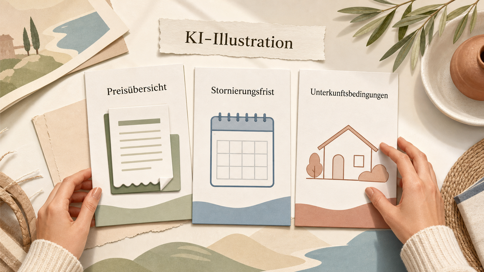 Redaktionelle Illustration zu Booking.com oder HRS: globale Plattform und deutscher Hotelvermittler im Vergleich